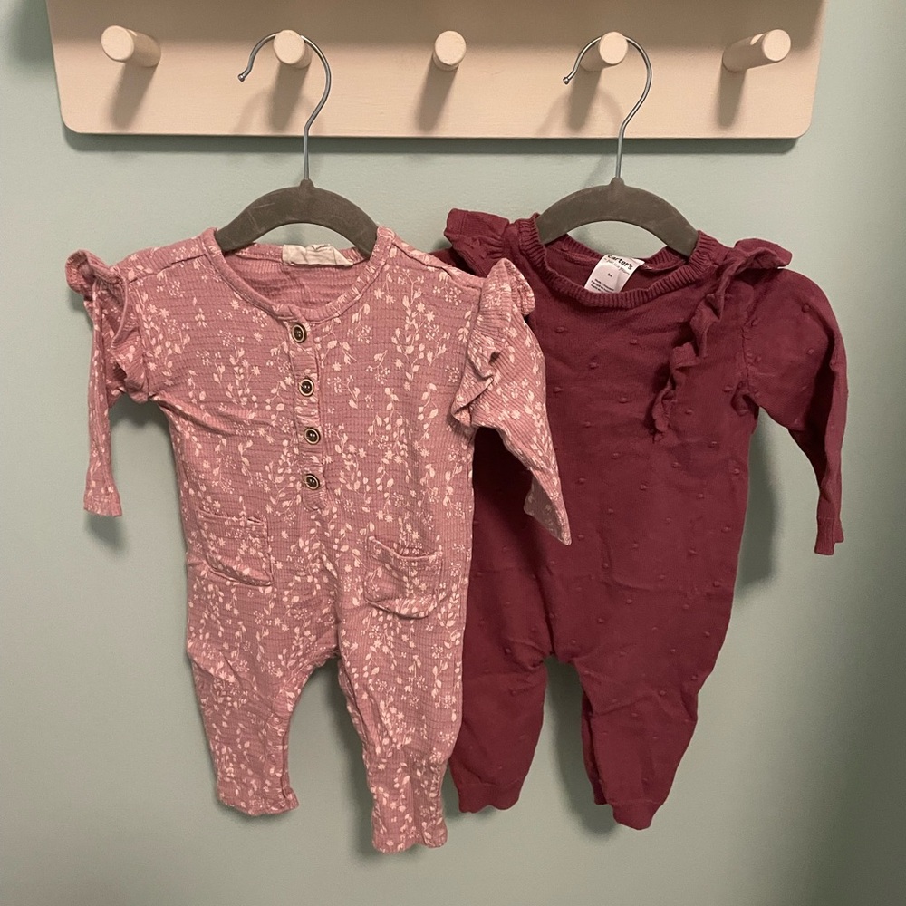 Bundle of Girls Knit Jumpsuits